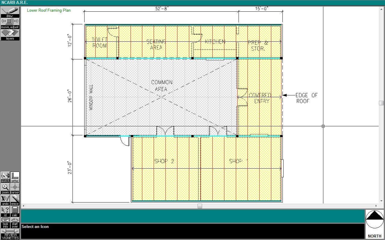 Structural Systems Vignette problem from the ARE 4.0 test.